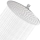Ohotecy 12 Zoll (30cm) Regendusche Duschkopf Edelstahl-Duschkopf Regenduschkopf aus Edelstahl mit Anti-Kalk-Düsen 30cm Großer Rund Regenbrause Anzahl Düsen: 144