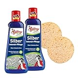 POLIBOY Silber Intensiv Pflege - Sanftes Poliermittel für Silberschmuck - 2x 200 ml - Mit Schwamm - Made in Germany