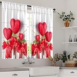 Highdi 2 Stück Kurzgardine Modern Wohnzimmer Küchen, Kurzer Vorhang Fenster Durchscheinend Fenstergardinen, Bistrogardine Stab Tasche Halbe Fenster Behandlung (Fliege,W80xL120cm)