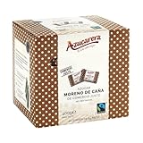 Brauner Zucker in Portionsbeuteln Fairtrade spanische 50 Beutel 400 g. 3er Pack