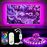 LED TV Hintergrundbeleuchtung 5m, RGB Strip for 65-85 zoll TVs Smart Backlight, USB Led 5050 Beleuchtung Hintergrundbeleuchtung Fernseher Musik Synchronisieren App und Fernbedienung Steuerung