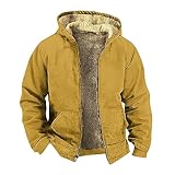FeiBeauty Y2K Jacke Softshell Glänzende Herren Sweatjacke Mit Kapuze Jacken Herbst Winter Wollmantel Fleece Schnittschutzjacke