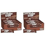 Haferriegel Corny Haferkraft Kakao, Vollkorn & Vegan, 12x65g (Packung mit 2)