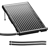 PEILU Solar Poolheizung Komplettset Sonnenkollektor mit Stativ & Schlauch max. 15 Liter Wasserinhalt Solarheizung Solaranlage Solarpanel für Warmwasser Gartendusche Pool Schwimmbad