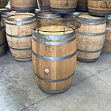 Fass-Schmiede Weinfass Stehtisch Très Chic mit Glasplatte (Glasplatte: 70cm Ø, Geölt)