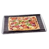 Durandal Backblech Ausziehbar - Backofenofenblech Flexibel - Grillschale - Pizzablech Eckig - Lochblech Backofen - Ofenblech - Kuchenblech Universal - Oven Tray (34 x 41-49 cm)