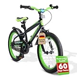 BIKESTAR Kinderfahrrad 18 Zoll für Mädchen und Jungen ab 5 Jahre | Kinderrad Urban Jungle | Fahrrad für Kinder Schwarz & Grün | Risikofrei Testen