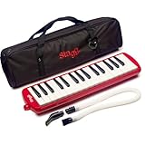 Stagg 32-Noten Melodica MELOSTA32RD mit Tasche, rot