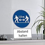 Acryl Aufsteller 'Abstand halten' (ca. 200x300 mm)