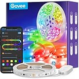 Govee LED Strip, RGBIC LED Streifen 5m, Musik Sync, Segmentcontrol, Farbwechsel, 64 Szenenmodus, Steuerbar via App, für Party, Zuhause, Schlafzimmer, TV, 5M