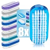 com-four® 8X Handwaschbürste in bunten Farben - Nagelbürsten für Hand- und Nagel-Reinigung - Reinigungsbürste für Hände und Fingernägel - Reinigungshilfe (8 Stück - kräftig)