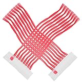 ERINGOGO 100 Stück Gemüsebeutel Netzbeutel Wiederverwendbar Atmungsaktiv Für Obst Gemüse Aufbewahrung Rot Mit Weißem Label Leicht Zu Reinigen Schnell Trocknend Multifunktional