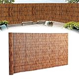 Bambus, Gartenbarriere – 130 x 650 cm, ideal für Terrasse, Hinterhof, Pool, langlebiger natürlicher Bambus, UV-beständig, einfach zu installieren