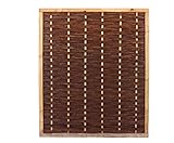 bambus-discount.com Weidenwand Mia mit 140x120cm in Premium Qualität aus gekochter Weide, Holz gebeizt - Sichtschutz Weidenzaun mit Rahmen