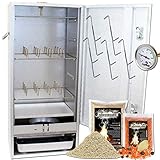 Angel-Berger Premium Räucherofen hochwertiger Räucherschrank mit viel Räucherzubehör Smoker Räuchern (mit Elektroheizung 2300W)