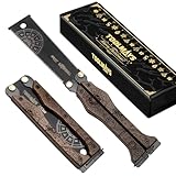 TOOLMAYS Handsäge mit SK5-Klinge (13/15 TPI), Japanische Klapp-Zugsäge 15cm, Neujahrs- und Weihnachtsgeschenke für Heimwerker, Tragbare Japansäge