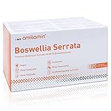 amitamin Boswellia Serrata Weihrauch,100% Indischer Premium Extrakt, 85% Boswellia Säuren, 120 Kapseln für 4 Monate, Apothekenqualität ohne Zusätze oder chemische Entzündungshemmer, Vegan