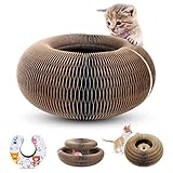 Katzen Kratzbrett - Magic Organ Cat Scratching Board mit Glöckchen, Kratzbrett für Katzen, Kratzbretter Katze, Kratzmatte Katze, Katzenspielzeug Rund Bett, Kratzspielzeug für Katzen Katzenkratzbrett