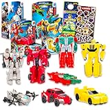 Transformers Earthspark Actionfiguren-Set – Paket mit 4 Spielzeugen mit Hummel, Totenkopfknircher, Megatron, Elita-One-Plus-Aufklebern, mehr | Transformers Figuren für Jungen, Kinder