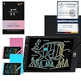 Infinity Seven LCD Schreibtablet 12 Zoll, Bunter Bildschirm, Schreibtafel, Notizen Machen, Malen, Kinder Geschenk, Lernen, Wiederverwendbar, Zeichnen, Tragbar, Tablet, farbig (Schwarz)