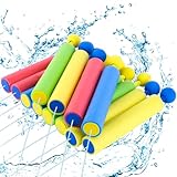 Muyohix Wasserpistole Kinder, 12 Stück Wasserspritze 20cm, Wasserpistole Schaumstoff Bunte, Ideale für Wasserspielzeug Kinder Outdoor, Pool Spielzeug, Strandspielzeug und Wasserspielzeug Garten