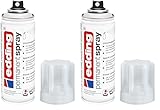 edding 5200 Permanent Spray Universalgrundierung - 200 ml - Grundierung zur Vorbereitung von lackierfähigen Oberflächen wie Glas, Metall, Holz, Keramik, Leinwand (Packung mit 2)