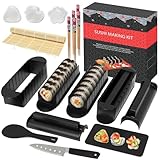 HI NINGER sushi maker set,deluxe edition 20 artikel kit für anfänger zum selber machen,sushi maker kit inkl sushi rollmatte, sushiteller,stäbchen