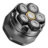 DOAO Glatzen Rasierer Herren, 2025 Verbessert wasserdicht 6D Flexibler Glatzenrasierer, Magnetische Schwebender Kopf, Nass und Trocken Glatzen Rasierer, USB-C-Anschluss(A6)
