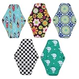 LALADEFIEE 5 Stück Waschbare Slipeinlagen Wiederverwendbare Atmungsaktive Damenbinden Sicher und Langlebig Passend für Unterwäsche Umweltfreundliche Periodenpflege