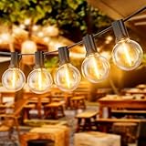 Dotrvmp Lichterkette Außen LED Outdoor Strom, 15m Aussen Beleuchtung Balkon Garten Glühbirnen Pavillon Lichterketten Lights Party Terrasse Draußen Birnen Innen Terrassen Aussenlichterkette