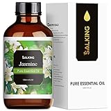 SALKING Jasminöl 120ml, 100% Reine Natürliche Jasmin ätherisches öl für Aroma Diffuser, Aromatherapie Duftöl für Duftlampen Luftbefeuchter, Massage, Seife, Kerzenherstellung, Geschenke für Frauen