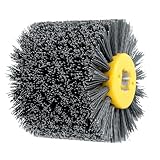 Schleifbürsten für Holz #120 Körnung Nylonbürste für Winkelschleifer Bohrmaschine Borstenbürste Holz zum Entgraten Entrosten Schleifen und Polieren (120 Körnung, M)