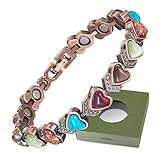 Wollet Magnetisches Kupferarmband für Frauen, magnetische Armbänder für Frauen, türkiser Schmuck mit 3500 Gauss-Magnet (mit Geschenkbox) (Typ A)