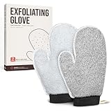 ZOMCHI 2er-Pack Tiefenpeeling-Handschuhe mit Dual-Textur, Massage-Körperpeeling-Handschuhe für das Home-Spa, Peeling-Handschuh zur Entfernung abgestorbener Haut (tief + sanft)