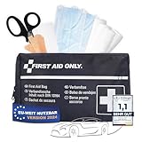 First Aid Only Kfz Verbandtasche DIN 13164 | Auto Verbandskasten als Erste Hilfe Set für HU | Notfalltasche für Auto und Motorrad | P-10019