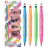 Stempel Eyeliner-Stift,Eyeliner-Stempel | Wischfester 4-Farben-Doppelkopf-Stempel-Make-up-Eyeliner-Stift - Langlebiger Eyeliner-Stempel für Freundin, Ehefrau, Freundin, Schwester