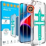 XeloTech Schutzglas für iPhone 14 - DisplaySchutz - Unsichtbar auf dem Handy [9H Hartglas] - Panzerschutz