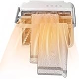 Raumheizung Wandmontage, Handtuchwärmer Rack Mit Touchscreen, 2000W Bad Ventilator Heizung Handtuchwärmer, Schnelle Heizung Keramik Elektrische Heizung Mit Handtuchhalter, 2 Gang Warmluft, 1-3H Timer