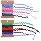 Healifty 2 Rolle Zackenlitze Trimmt Bunte Polyester Trim Bänder DIY Fertigkeit-Band zum Nähen Geschenkverpackung nach Hause Geburtstag Hochzeit Party-Deko 8Mm Style 1