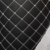 Befoore Lederstoff, gesteppter Vinylschaumstoff, Kunstleder, Polsterstoff, DIY-Handwerk, Nähmaterial for Sofas, Stühle, Autositze, Auto-Innenausstattung, Auto-Dachhimmel(Black,1.55 * 8m)
