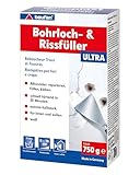 Baufan Bohrloch- und Rissfüller Weiß 750g I Schnell erhärtende Spachtelmasse I Bohrloch Füllung für innen & außen I Ausbessern von Rissen und Löchern