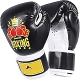 Boxhandschuhe Kinder, Box Handschuhe für Kinder von 5-12 Jahre, 4OZ Jungen Mädchen, Boxing Gloves Kids für Muay Thai, MMA Kickboxen Sandsack Boxsack Kampfsport