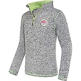 Nebulus Herren Pullover Jimi, Warmer Fleecepullover, Pulli aus Fleece mit Half Zip Reißverschluss, Antra-Lime - L