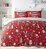 Bedlam Elf & Santa – Pflegeleichtes Bettbezug-Set, Polycotton, Mehrfarbig, Einzelbett
