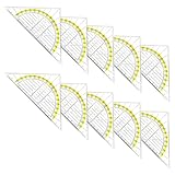 10-teiliges Klares Geodreieck Mit 180-Grad Winkelmessern Messwerkzeug Für Studenten Die Technische Zeichnungen Zeichnen