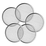 Mikikit 5 Stück Keimsiebe Aus Edelstahl Sprossensiebe Deckel Abdeckungen Filter Weithals Einmachgläser Einmachglas Bohnensieb Einmachglas Zubehör Weithals Trichter Silber