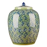 Frischhaltedosen mit Deckel, groß, luftdicht, Müsli-Spender, Keramik, rustikale Küchendekoration für Speisekammer-Organisation und Aufbewahrung, ideal für Zuckermehl, Backzubehör, 15 l