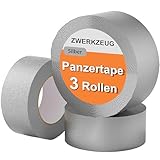 ZWERKZEUG Panzertape - 3 Rollen - Reparatur Klebeband - Gewebeband - extra stark - wasserfest - Gaffa Tape - power Duct Tape - Panzerband - in zwei Farben erhältlich - 48mm x 96m
