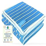 ELIMANN Bambus Reinigungstücher streifenfrei, Premium Hochglanz, schnelltrocknend, kratzfrei & fusselfrei, 3er-Set Putztücher (50x40 cm) Ideal für Haushalt, Küche, Bad, Fenster, Glas, Möbel & Auto
