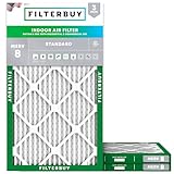 Filterbuy 18 x 36 x 1 Luftfilter MERV 8 Staubschutz (3er-Pack), plissierter HVAC AC Ofen-Luftfilter Ersatz (tatsächliche Größe: 17.50 x 35.50 x 0.75 zoll)